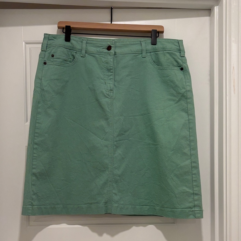 Boden Green Cotton Skirt